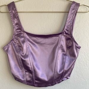 Iris Purple Crop Top